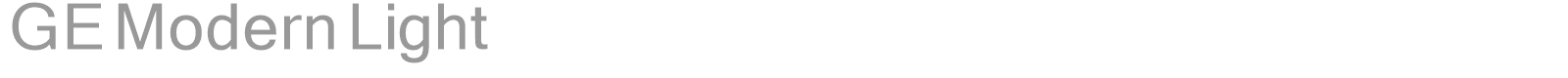 GE Modern Light font preview